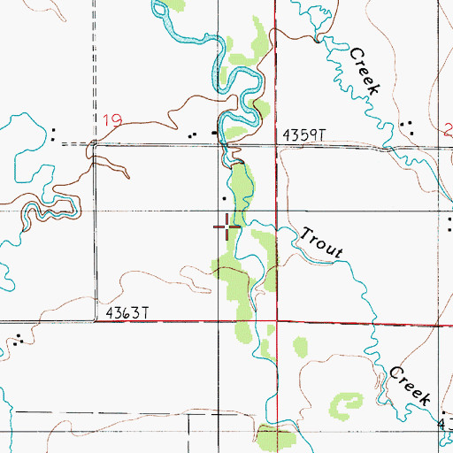 Topographic Map of Trout Creek, MT