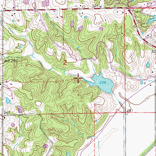 Topographic Map of Flat Creek Site Four Dam, AR