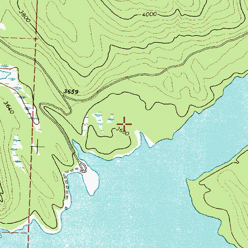Topographic Map of Emery Bay Campground, MT