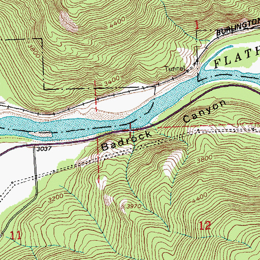 Topographic Map of Berne Memorial Park, MT