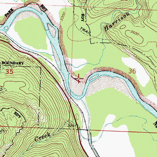 Topographic Map of Moccasin Boat Landing, MT