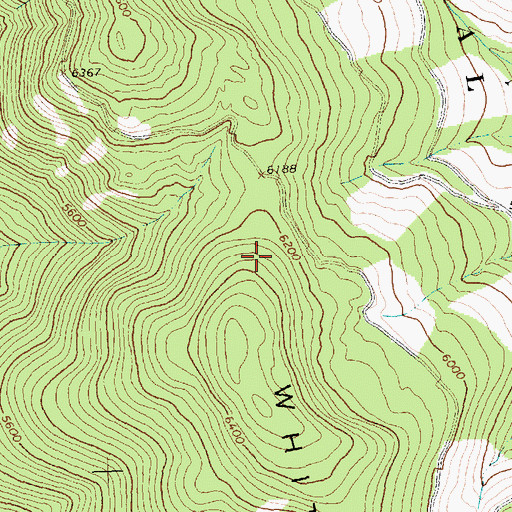 Topographic Map of Whitefish Divide-Smokey Range National Recreation Trail, MT