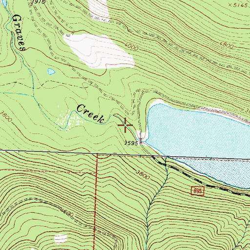 Topographic Map of Graves Bay Campground, MT
