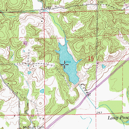 Topographic Map of Flat Creek Site Six Dam, AR