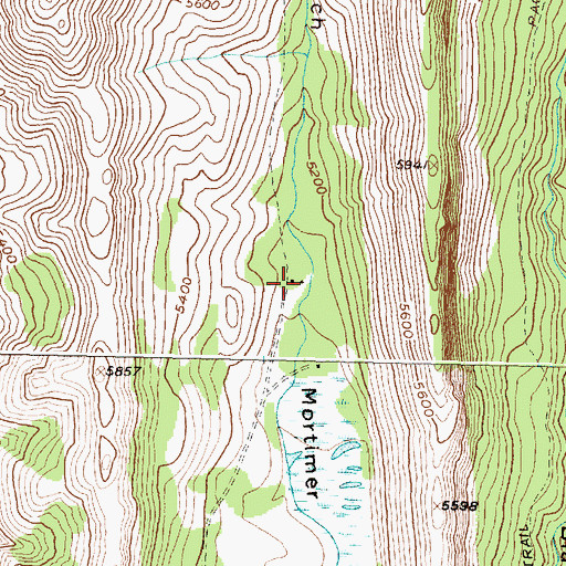 Topographic Map of JJJ Wilderness Ranch, MT