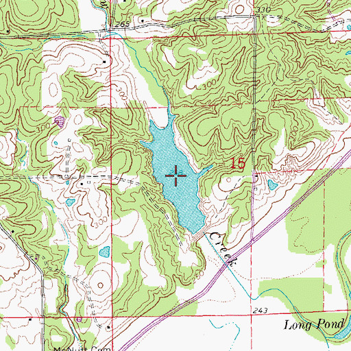 Topographic Map of Flat Creek Site Six Reservoir, AR