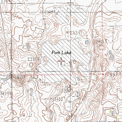 Topographic Map of Park Lake, MT