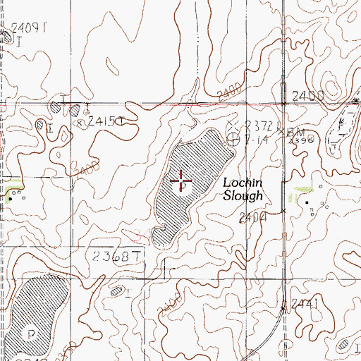 Topographic Map of Lochin Slough, MT