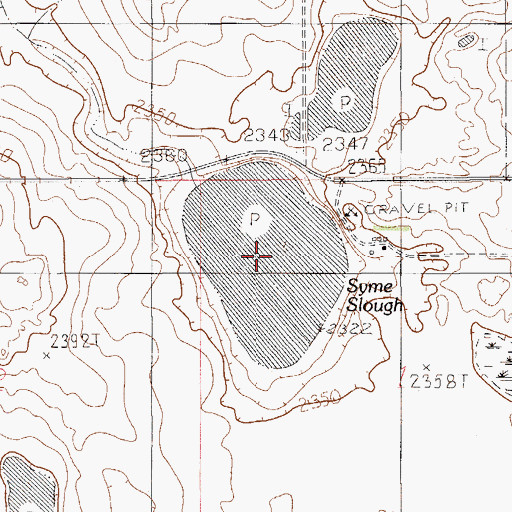 Topographic Map of Syme Slough, MT