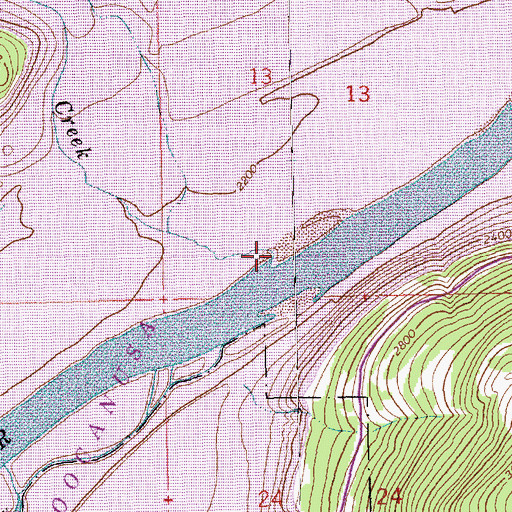 Topographic Map of Bristow Creek, MT