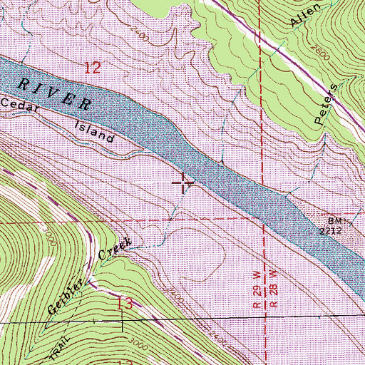 Topographic Map of Geibler Creek, MT