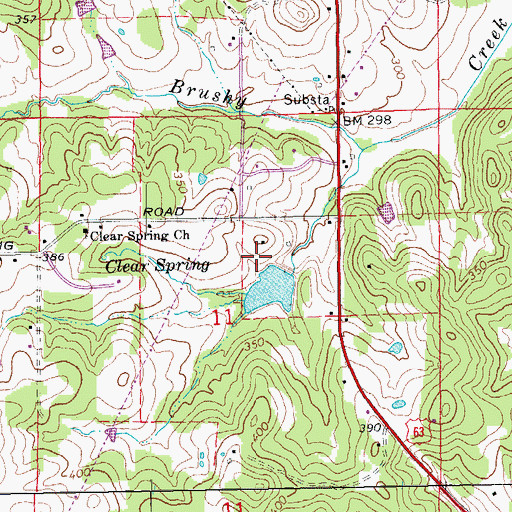Topographic Map of Doctor Ralph Joseph Lake Dam, AR