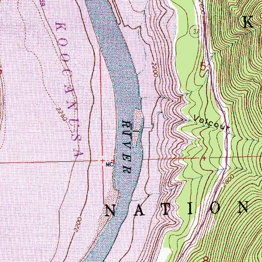 Topographic Map of Volcour Gulch, MT