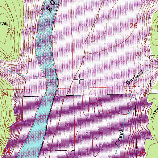 Topographic Map of Warland School (historical), MT