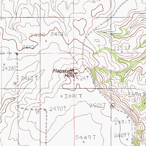 Topographic Map of Flagstaff Hill, MT