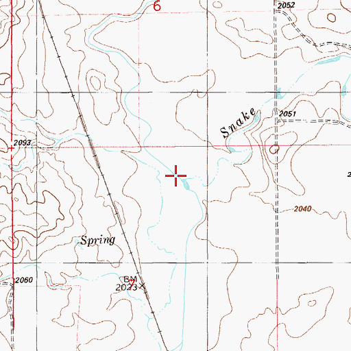 Topographic Map of Snake Creek, MT