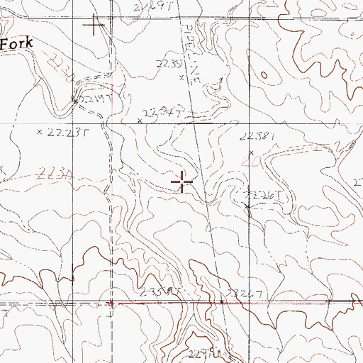 Topographic Map of Horse Creek, MT