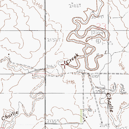Topographic Map of Shack Creek, MT