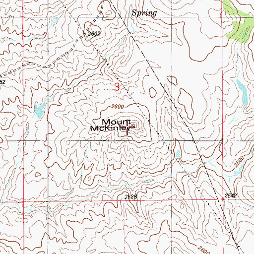 Topographic Map of Mount McKinley, MT