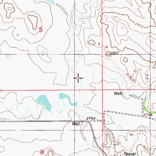 Topographic Map of Lawrence Creek, MT