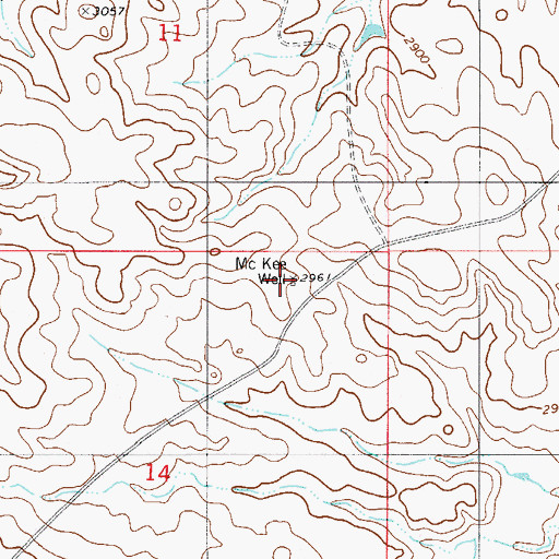 Topographic Map of McKee Well, MT