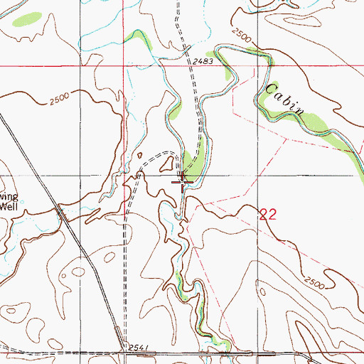 Topographic Map of Deer Creek, MT