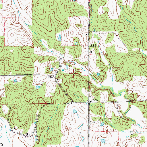 Topographic Map of R J Barnett Lake, AR