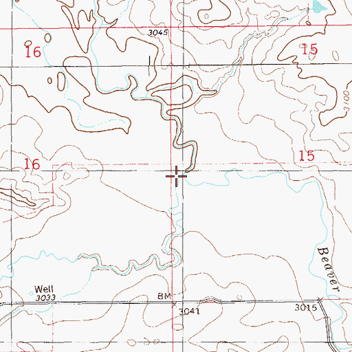 Topographic Map of Spring Creek, MT