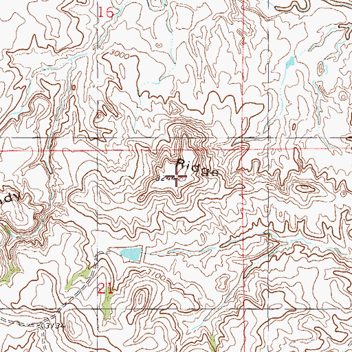 Topographic Map of Windy Ridge, MT