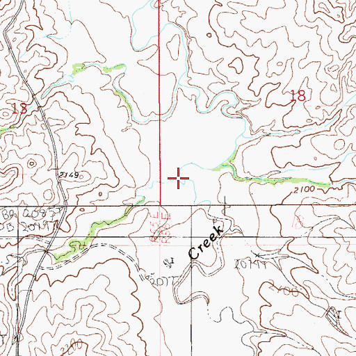 Topographic Map of Garden Coulee, MT