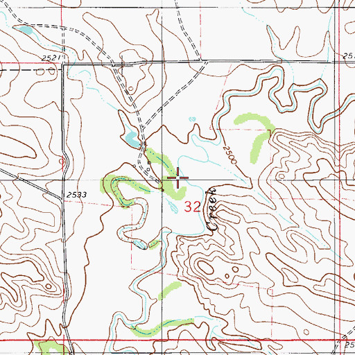 Topographic Map of Lone Tree Creek, MT