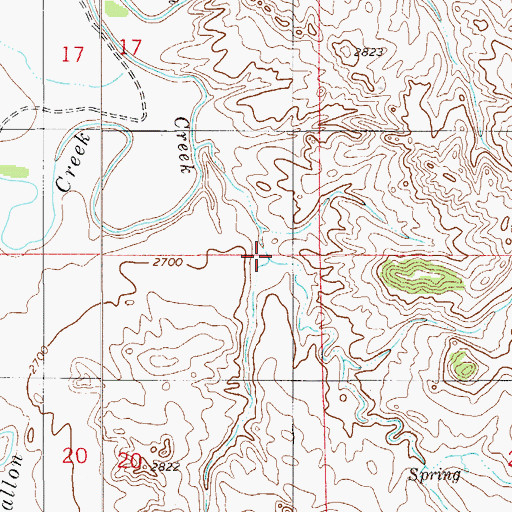 Topographic Map of T G Creek, MT