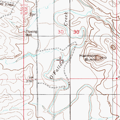 Topographic Map of Stump Creek, MT