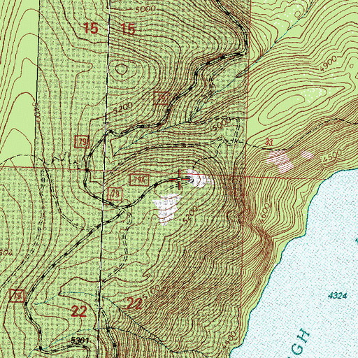 Topographic Map of Elbow Lookout Tower, MT