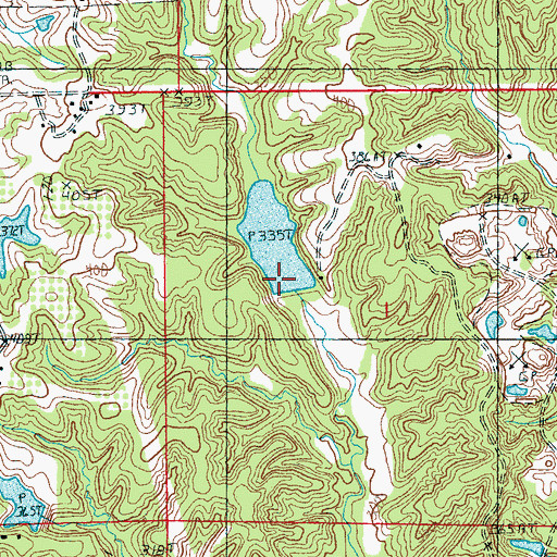 Topographic Map of Robinson Lake Dam, AR