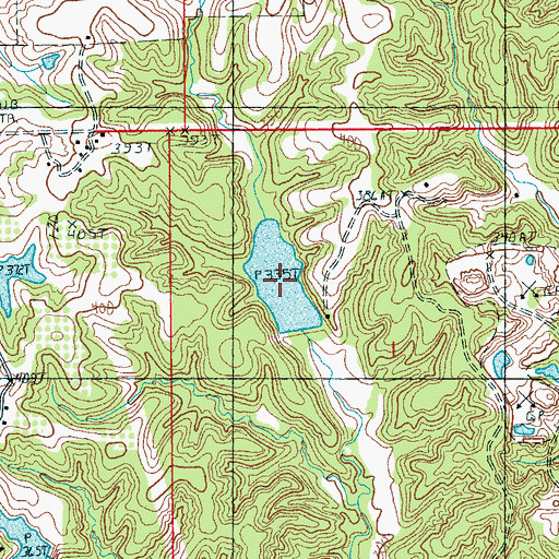 Topographic Map of Robinson Lake, AR
