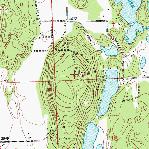 Topographic Map of McCaffery Lookout Tower, MT