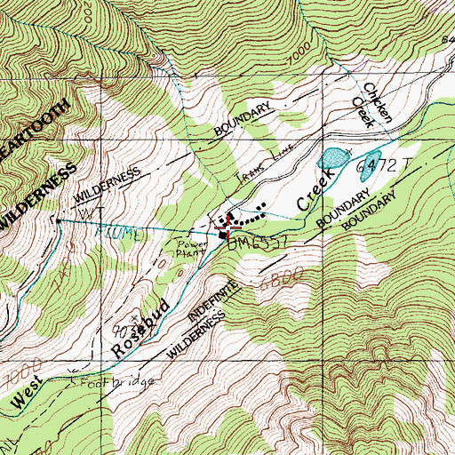 Topographic Map of Mystic Lake Hydroelectric Plant, MT