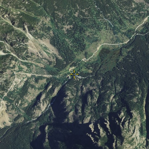 Aerial/Satellite Image of Mystic Lake Hydroelectric Plant, MT