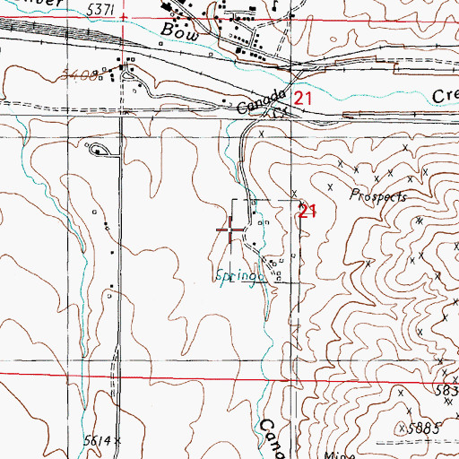 Topographic Map of Rocker Water Supply, MT