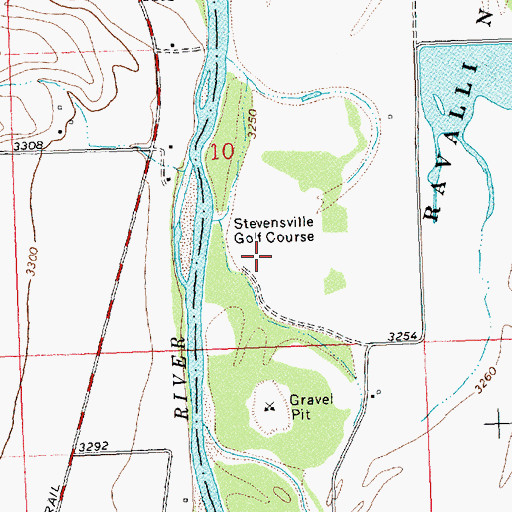 Topographic Map of Whitetail Golf Course, MT
