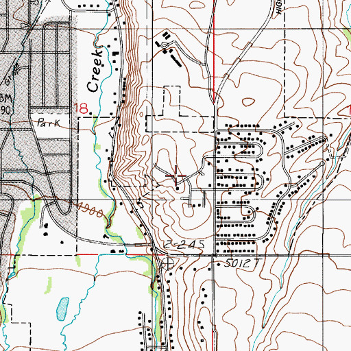 Topographic Map of Valley View Golf Club, MT