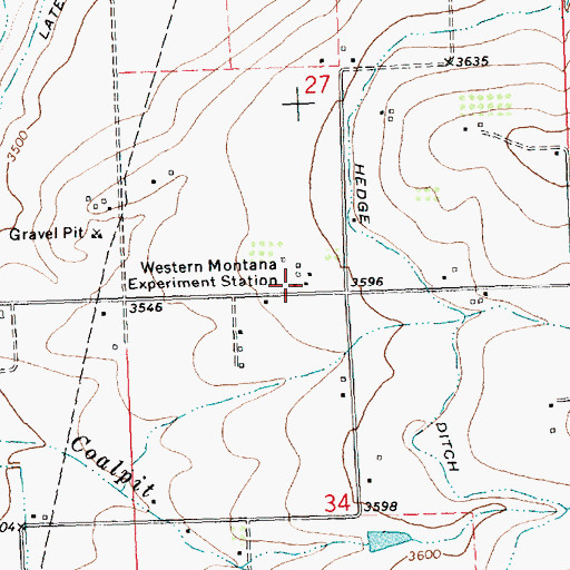 Topographic Map of Western Montana Experiment Station, MT