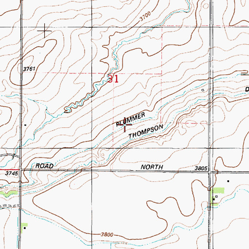 Topographic Map of Plummer Lateral, MT