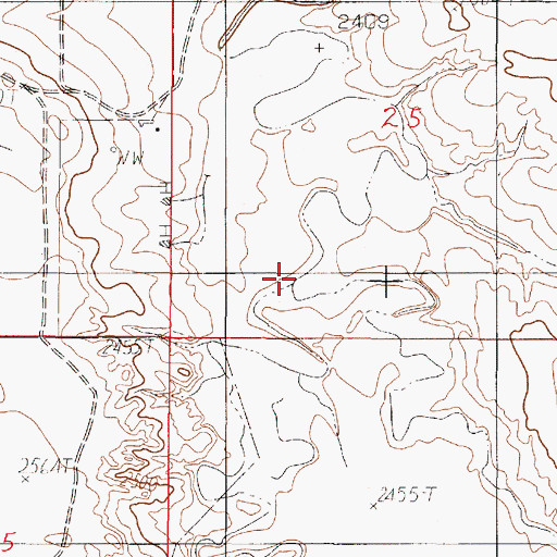 Topographic Map of Sioux Creek, MT