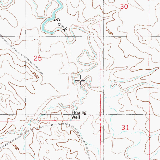 Topographic Map of Lone Tree Creek, MT