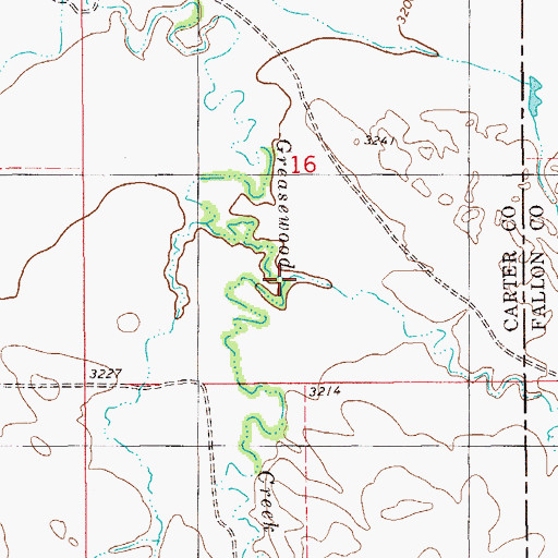 Topographic Map of Hagen Creek, MT