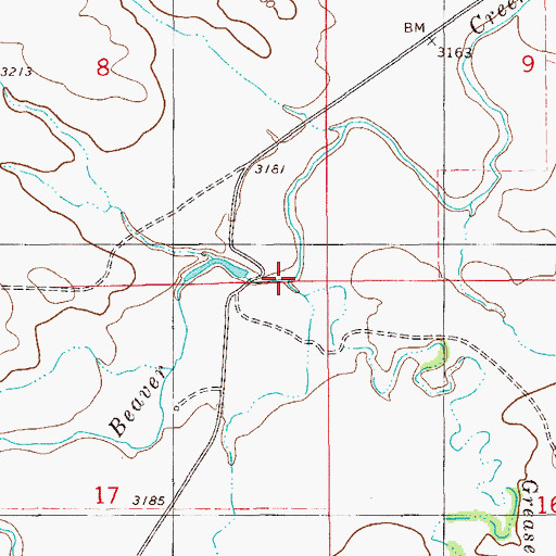 Topographic Map of Greasewood Creek, MT