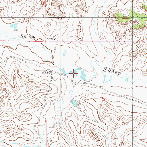 Topographic Map of Lumpjaw Creek, MT