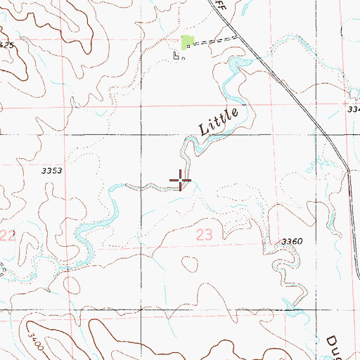 Topographic Map of Dugan Draw, MT